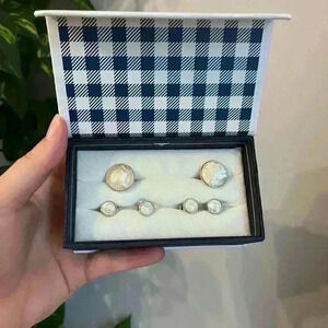 NWT OX & Bull Trading Company Moonstone Cufflinks